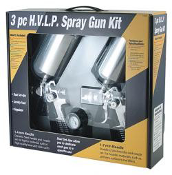 3-pc. HVLP Spray Gun Kit 1.4mm & 1.7mm