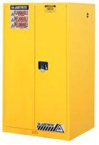 Justrite 896020 Sure-Grip EX Yellow Safety Cabinet for Flammables