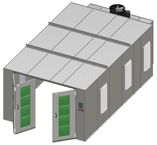 ETL-Listed Mid-Size Cross Flow Paint Booth: Tools USA