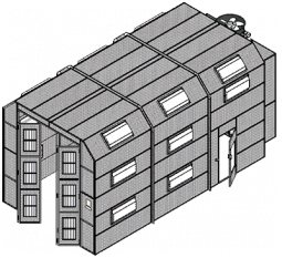 Truck Cross Flow Paint Booth - 30'